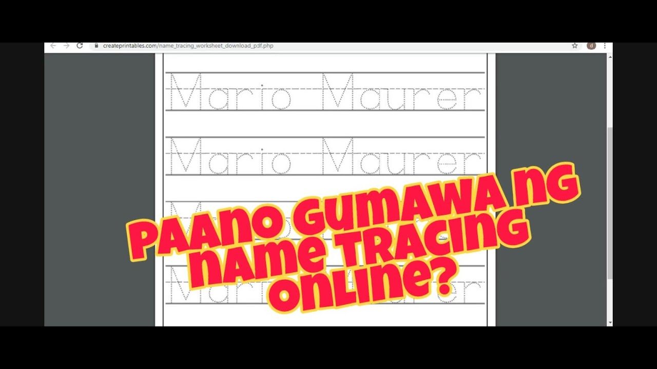 Name Tracing For Kids - Youtube