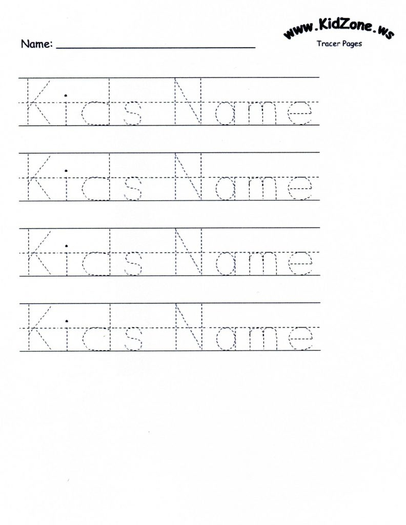 Name Tracing Worksheets For Printable. Name Tracing