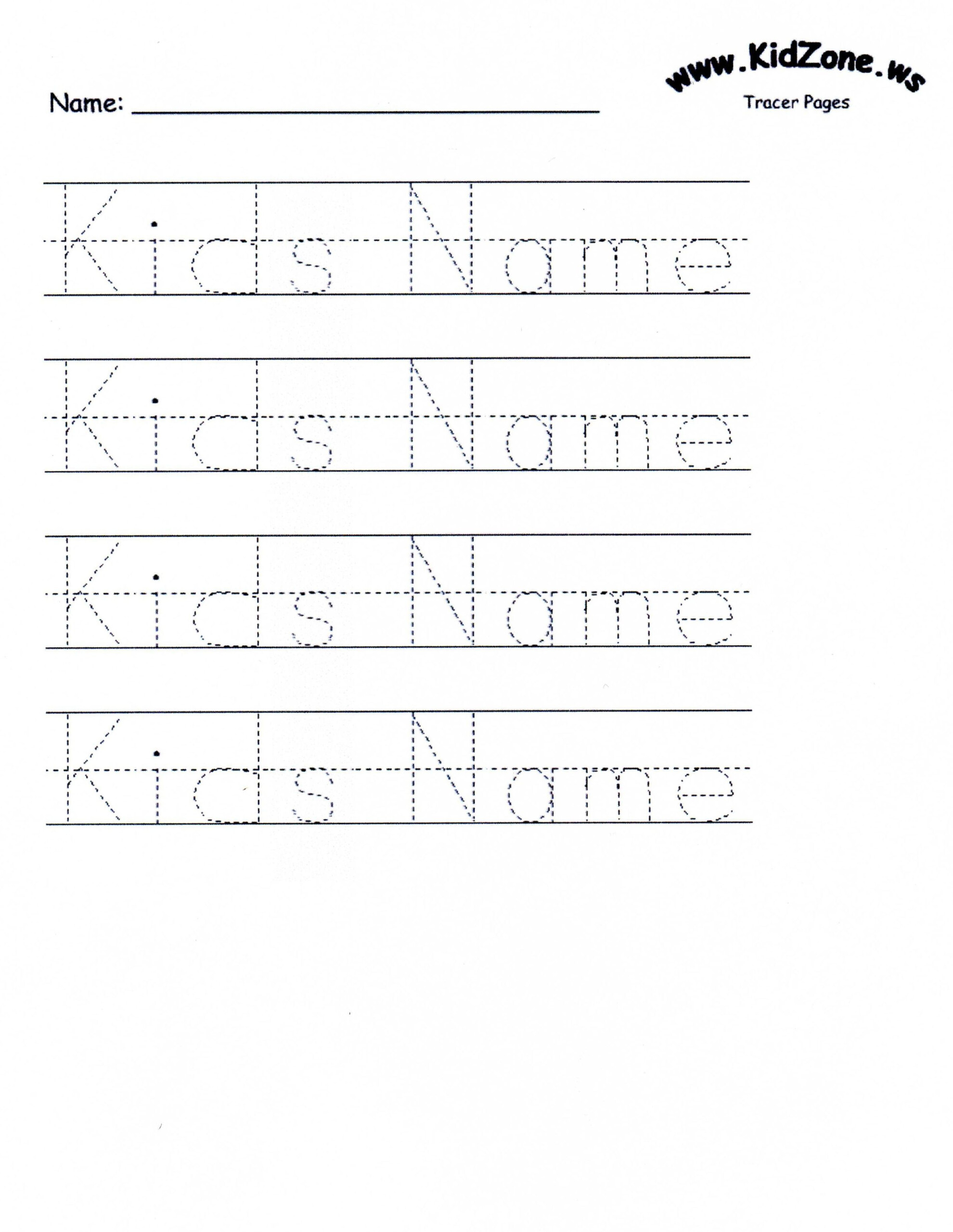Name Tracing Worksheets To Printable. Name Tracing