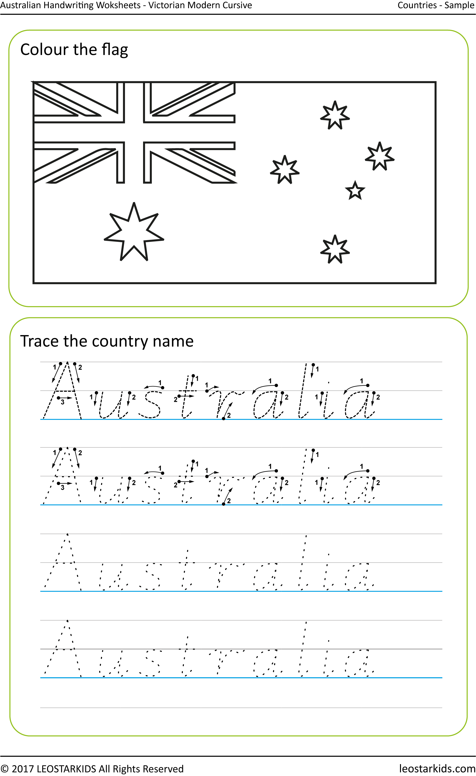 Nsw Foundation Style Handwriting Alphabet Practice