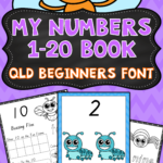 Numbers 1-20 Qld Beginners Font: Worksheets And Posters