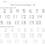 Numbers Tracing Worksheets 1 Number Tracing Tracing