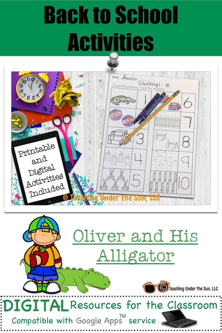 Oliver And His Alligator, Back To School, Book, Alphabet