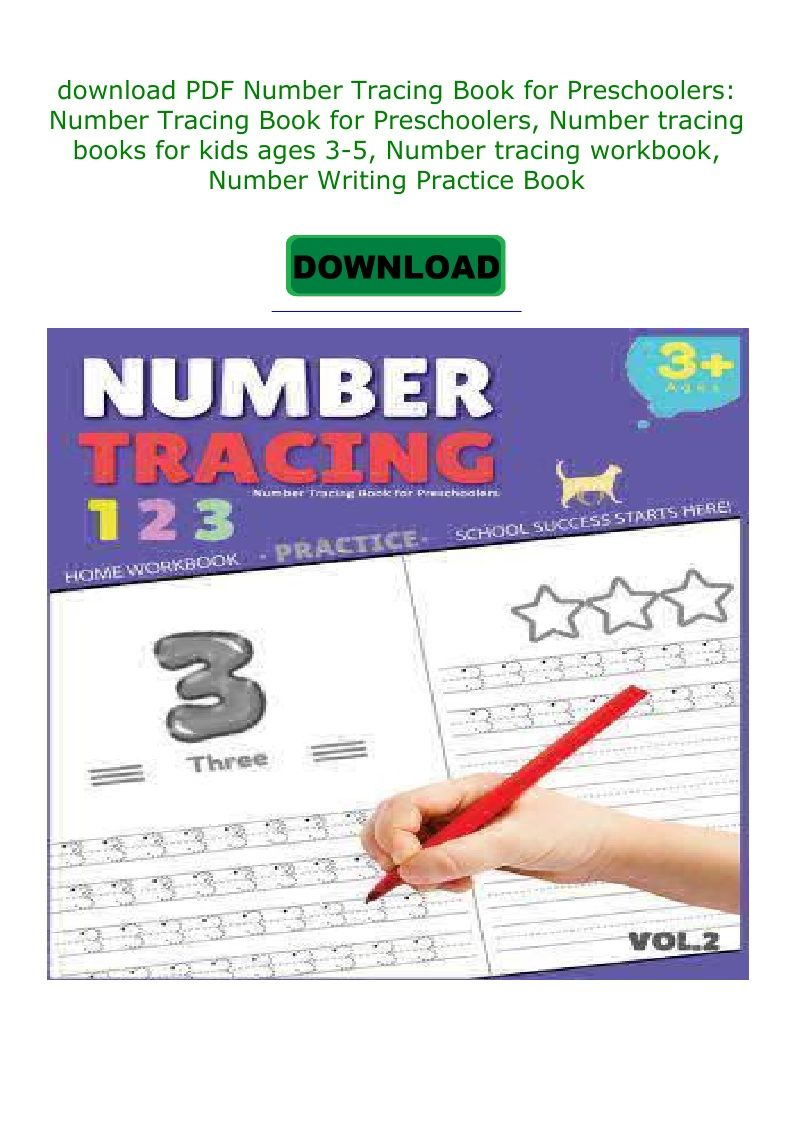 Pdf Download Number Tracing Book For Preschoolers: Number