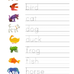 Penmanship-Animals (2480×3508) | English Worksheets For