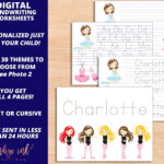 Personalized Handwriting Worksheet Digital Download | 1St Grade Writing  Practice | Kindergarten Name Worksheet | Name Tracing