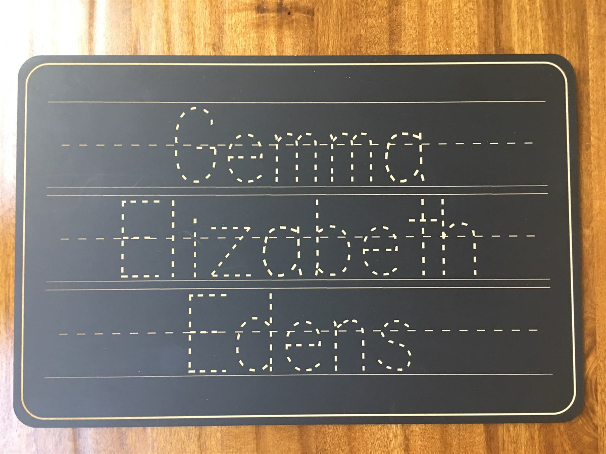Personalized Name Trace Chalkboard