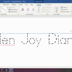 Personalized Tracing Worksheet With Blue And Red Lines