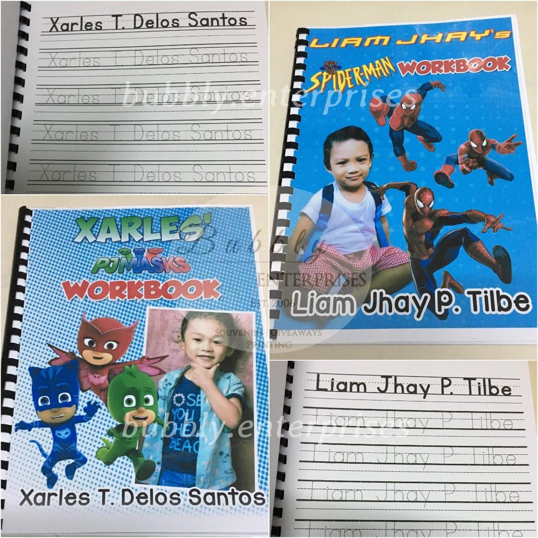Personlized Name Tracing Workbook Activity Book, Books