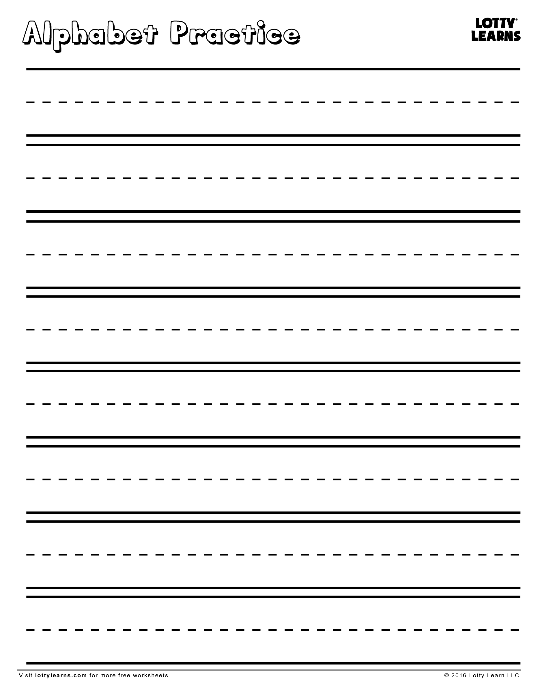 Practice Makes Perfect! Blank Alphabet Practice Sheet