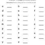 Practice Writing Lowercase Letters Worksheet | Practice