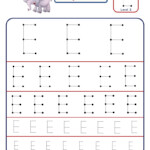 Preschool Letter Tracing Worksheet - Letter E Different