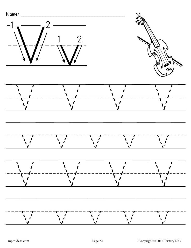 Preschool Letter V Worksheets - Clover Hatunisi