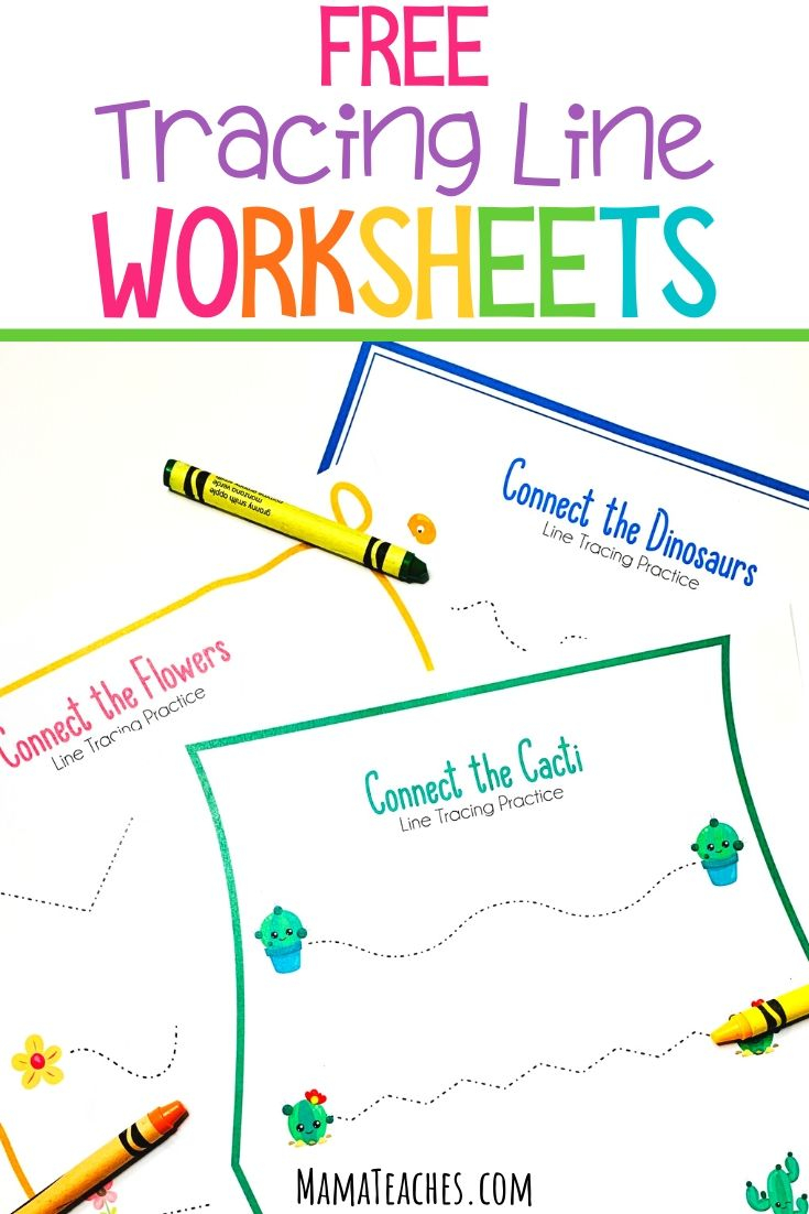 Preschool Line Tracing Worksheets - Mama Teaches