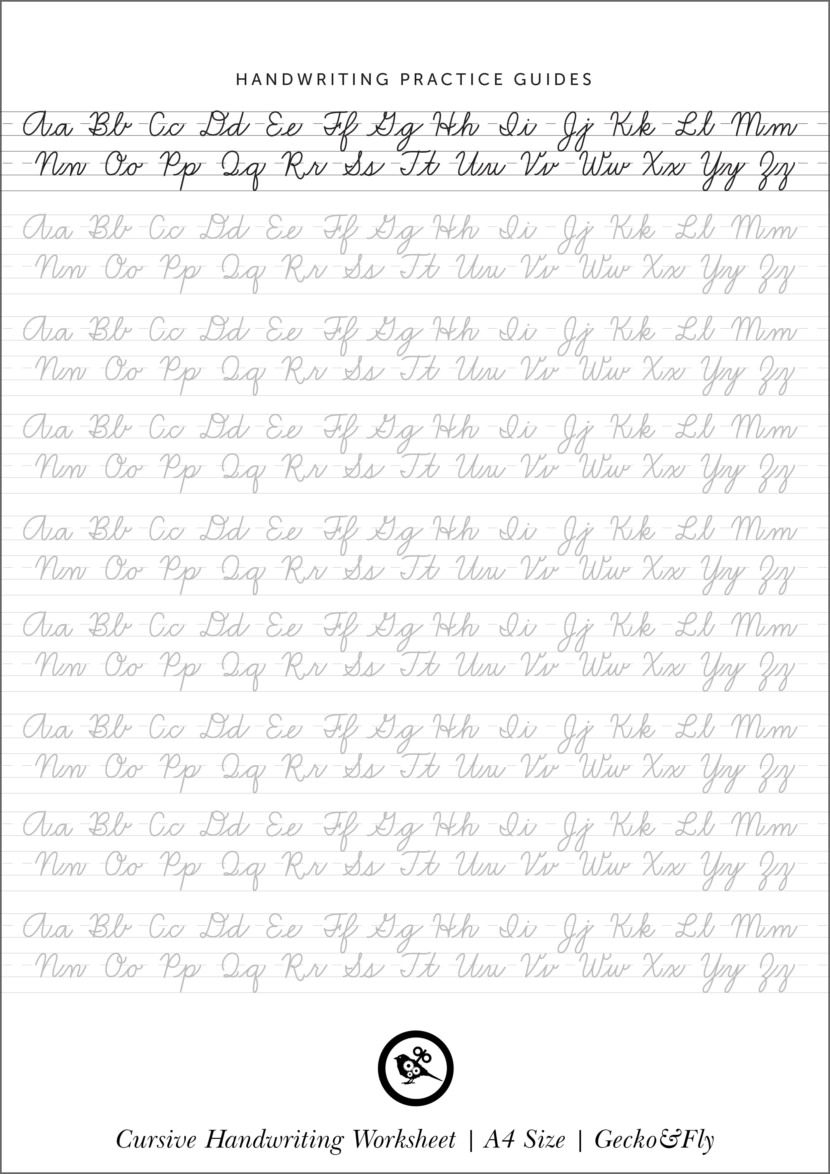 Printable Cursive Handwriting Worksheets For Beautiful