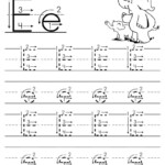 Printable Letter E Tracing Worksheet With Number And Arrow