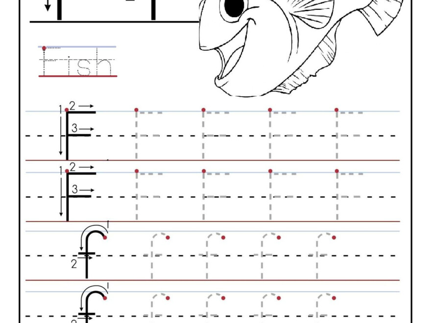 Printable Letter F Tracing Worksheets For Preschool