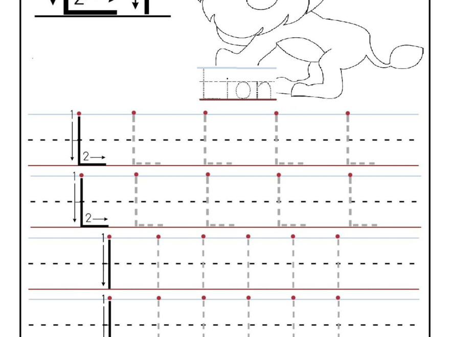 Printable Letter L Tracing Worksheets For Preschool