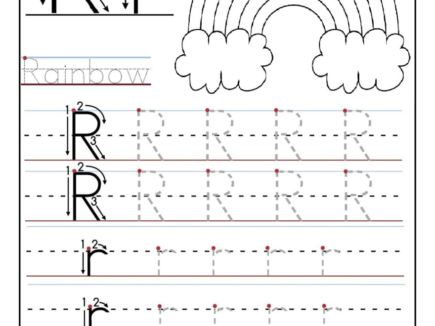 Printable Letter R Tracing Worksheets For Preschool | Letter
