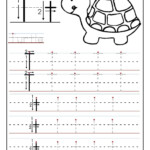 Printable Letter T Tracing Worksheets For Preschool | Učení