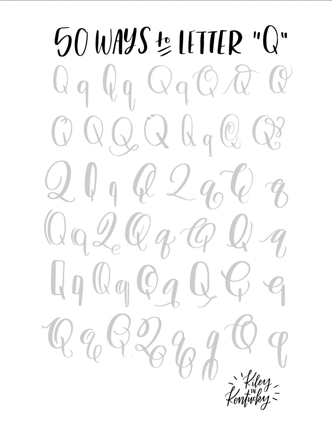 Q - 50 Ways To Letter #letters #calligraphy #lettering