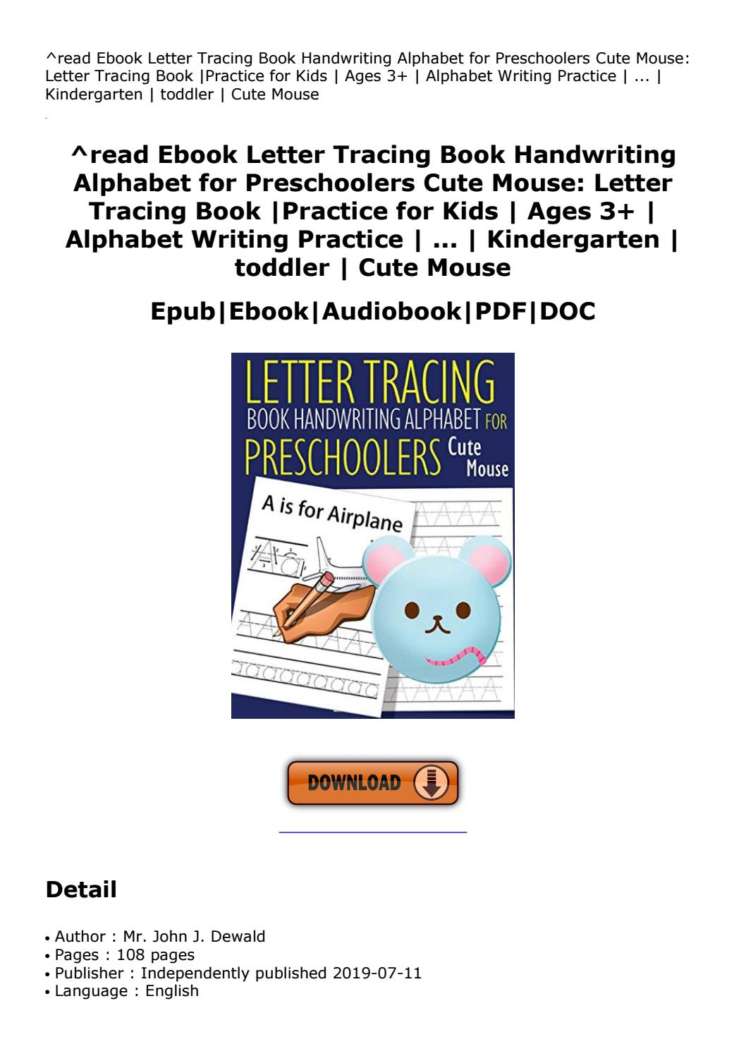 Read Ebook Letter Tracing Book Handwriting Alphabet For