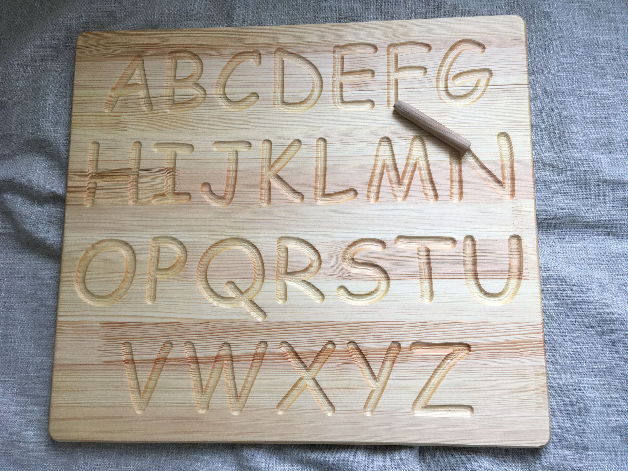 Reversible Wooden Alphabet Tracing Board | Wooden Alphabet