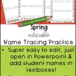 Spring Editable Name Tracing Practice | Name Tracing, Name