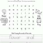 Spring Theme Word Search, And Trace-N-Write, Also With Blank