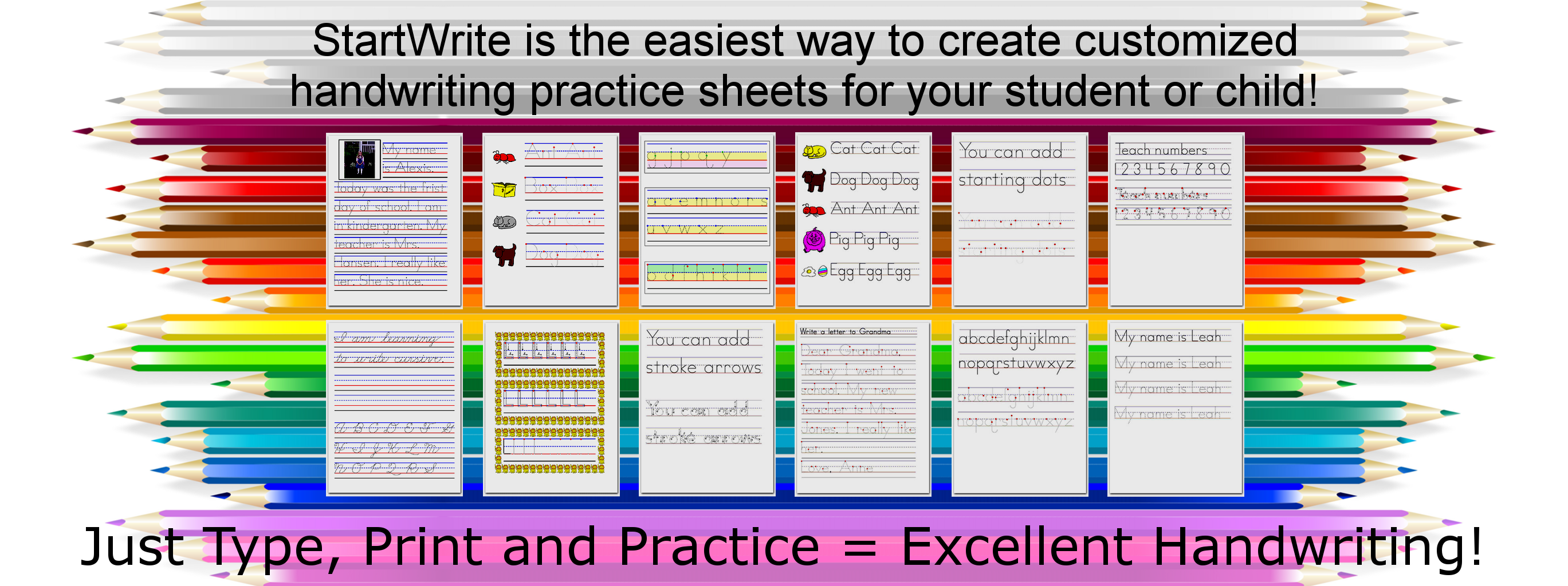 Startwrite: Handwriting Worsheet Wizard