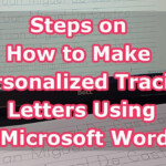 Steps On How To Make Personalized Tracing Letters Using Microsoft Word