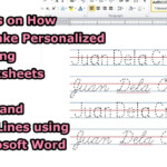 Steps On How To Make Personalized Tracing Worksheets With Blue And Red  Lines Using Microsoft Word