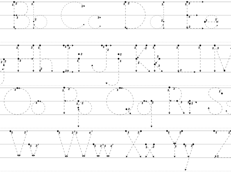 Stroke Order Worksheet For Teaching How To Write Each