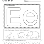 This Is A Fun Letter E Coloring Worksheet. Kids Can Color