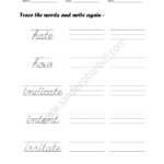 Trace Cursive Writing Worksheets | Printable Worksheets And