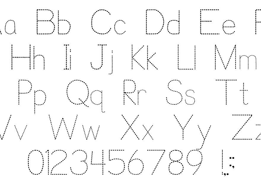 Trace Font For Kids | P. J. Cassel | Fontspace