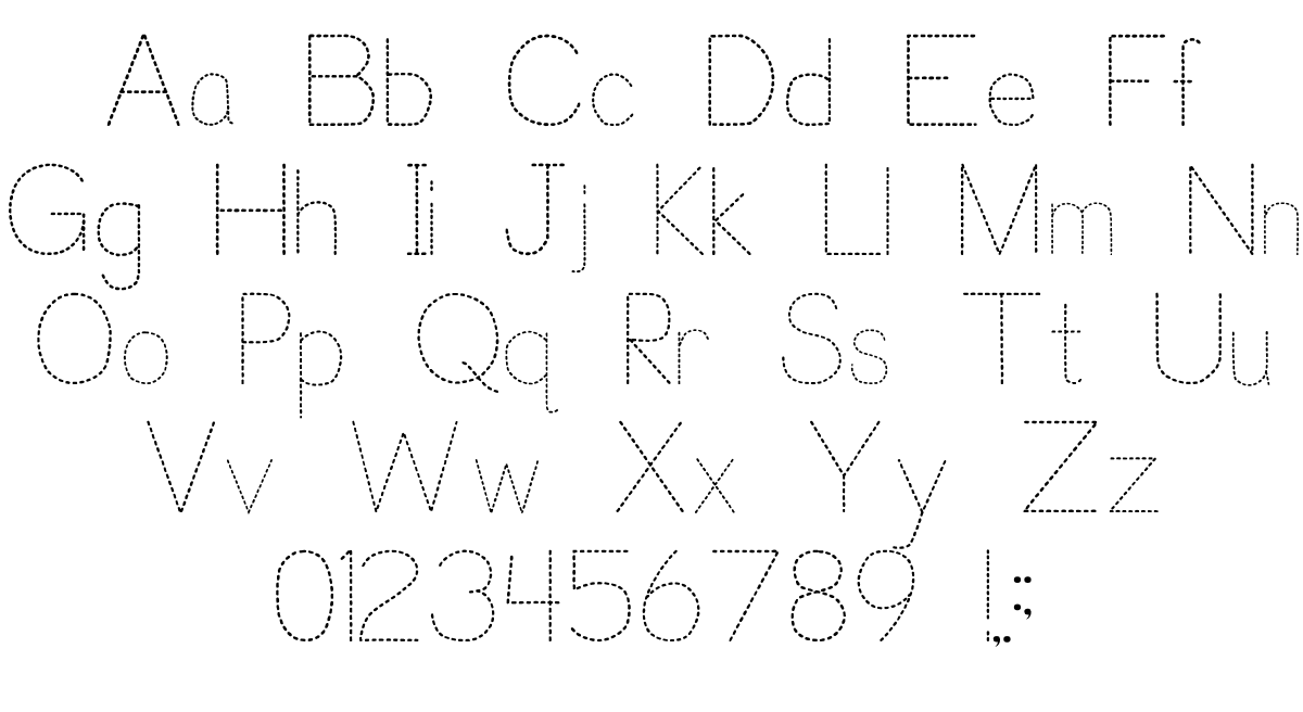 Tracing Font Style - TracingLettersWorksheets.com