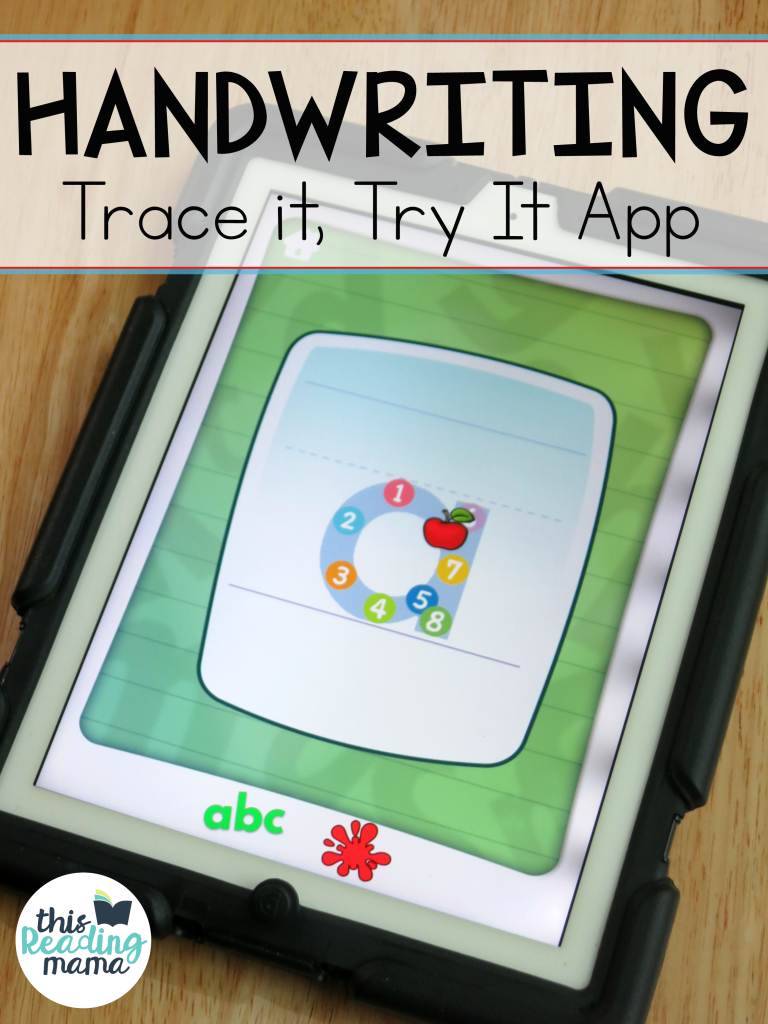 Trace It, Try It Handwriting App - This Reading Mama