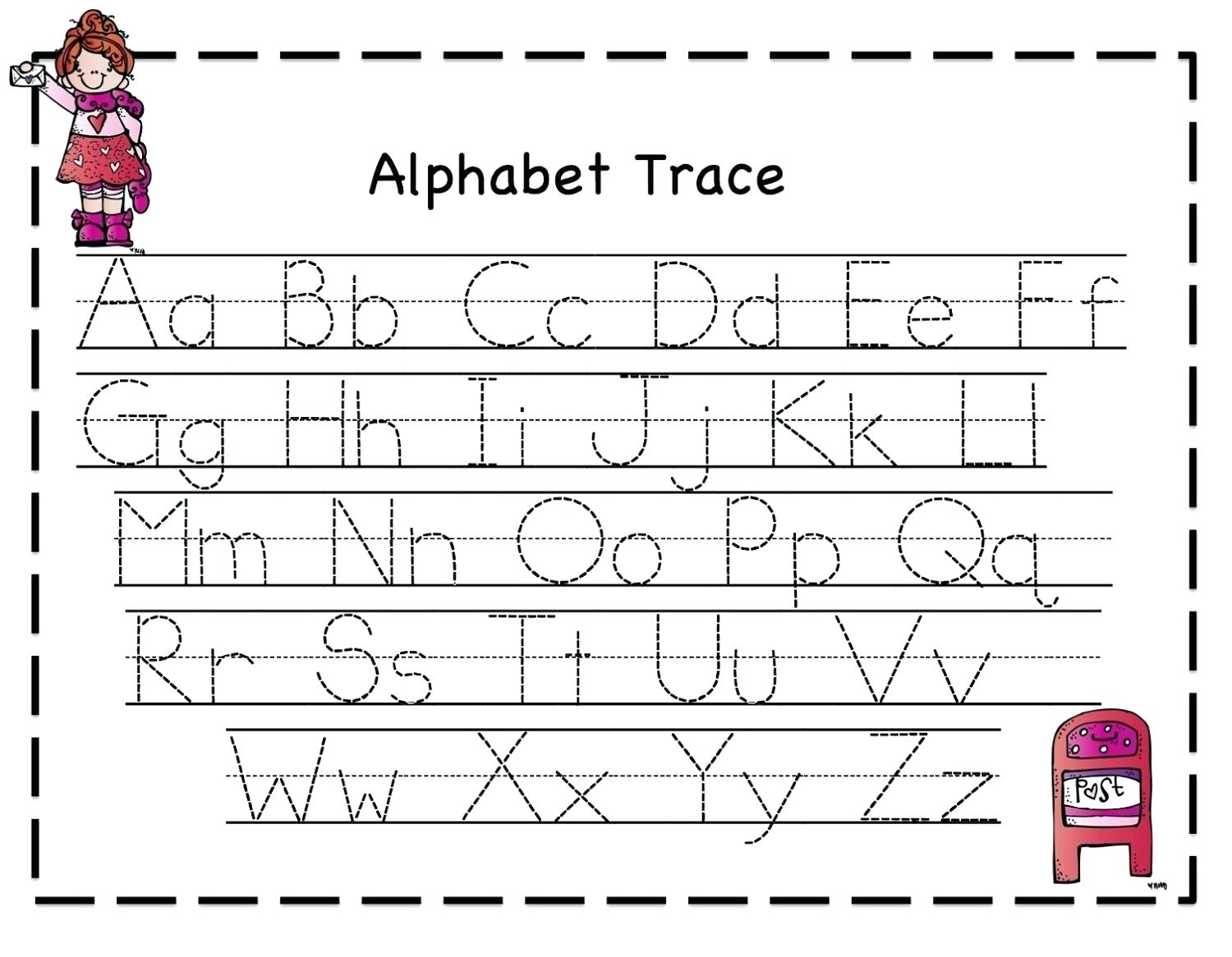 Printable Trace Letters Worksheets