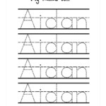 Trace My Name Worksheets | Activity Shelter