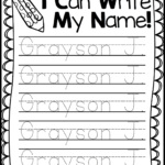 Trace My Name Worksheets | Activity Shelter