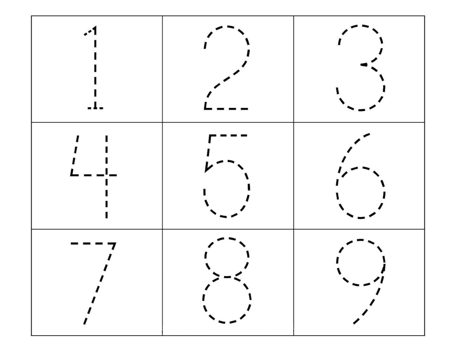 Trace Numbers 1-10 | Activity Shelter