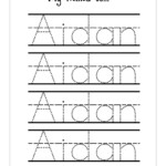 Traceable Names Worksheets | Activity Shelter