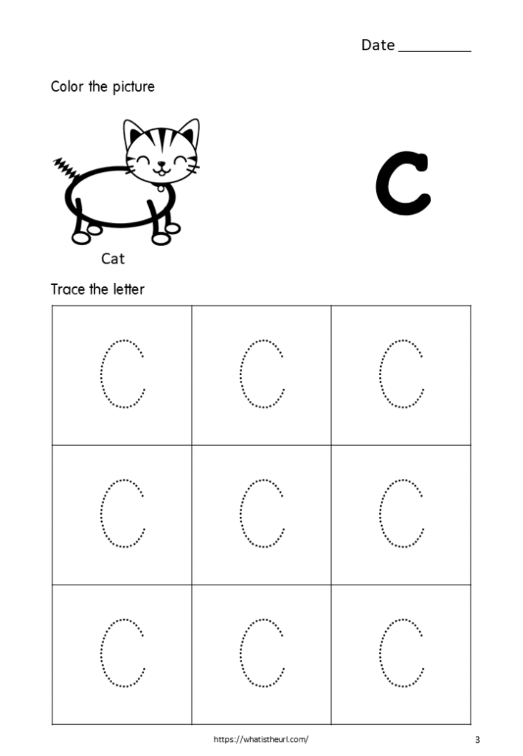 Tracing-Alphabet-Capital-Letter-C-For-Kids - Your Home Teacher