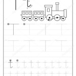 Tracing Alphabet Letter Black White Educational Pages Line