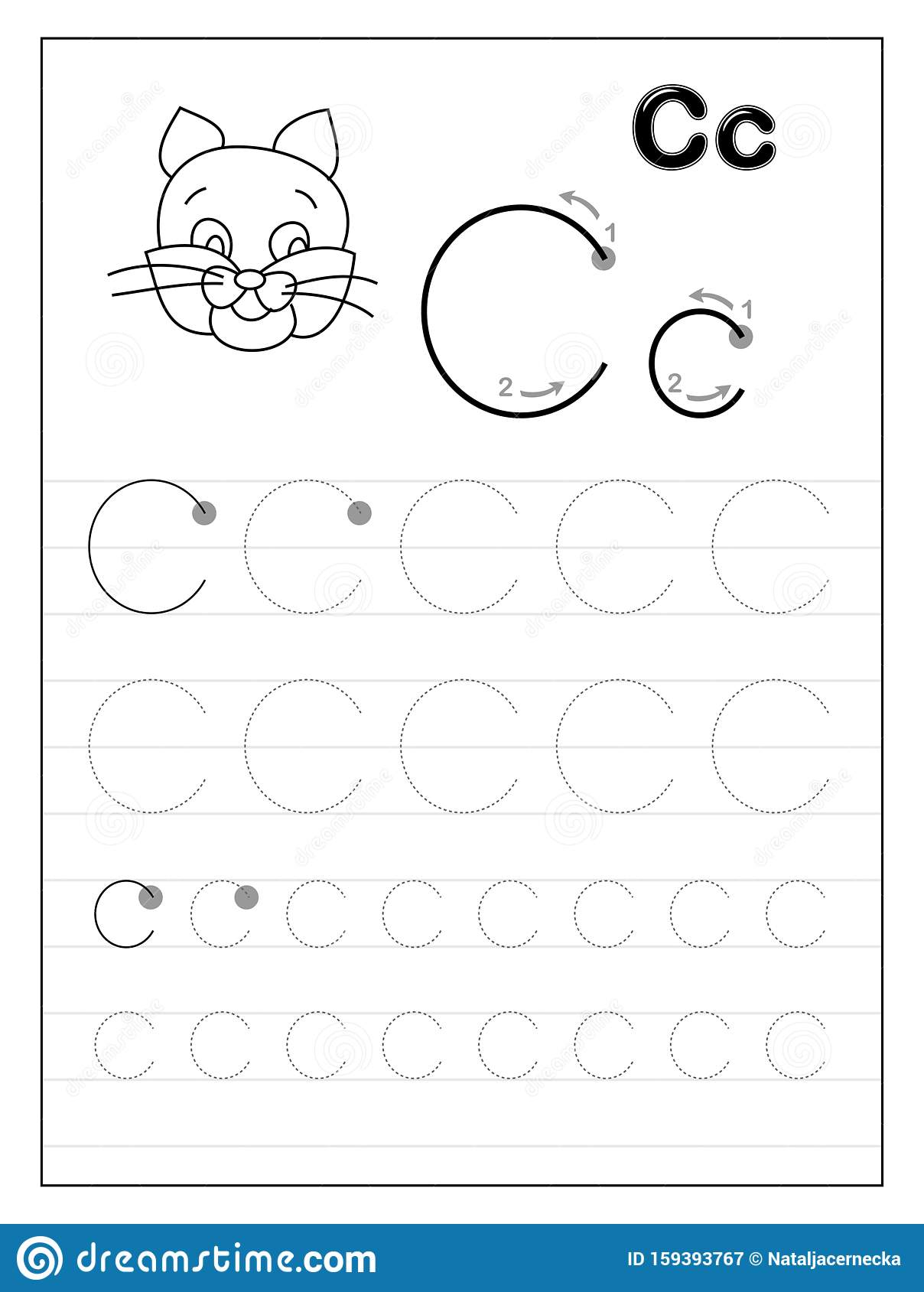 Letter C Tracing Printable - TracingLettersWorksheets.com