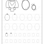 Tracing Alphabet Letter O. Black And White Educational Pages