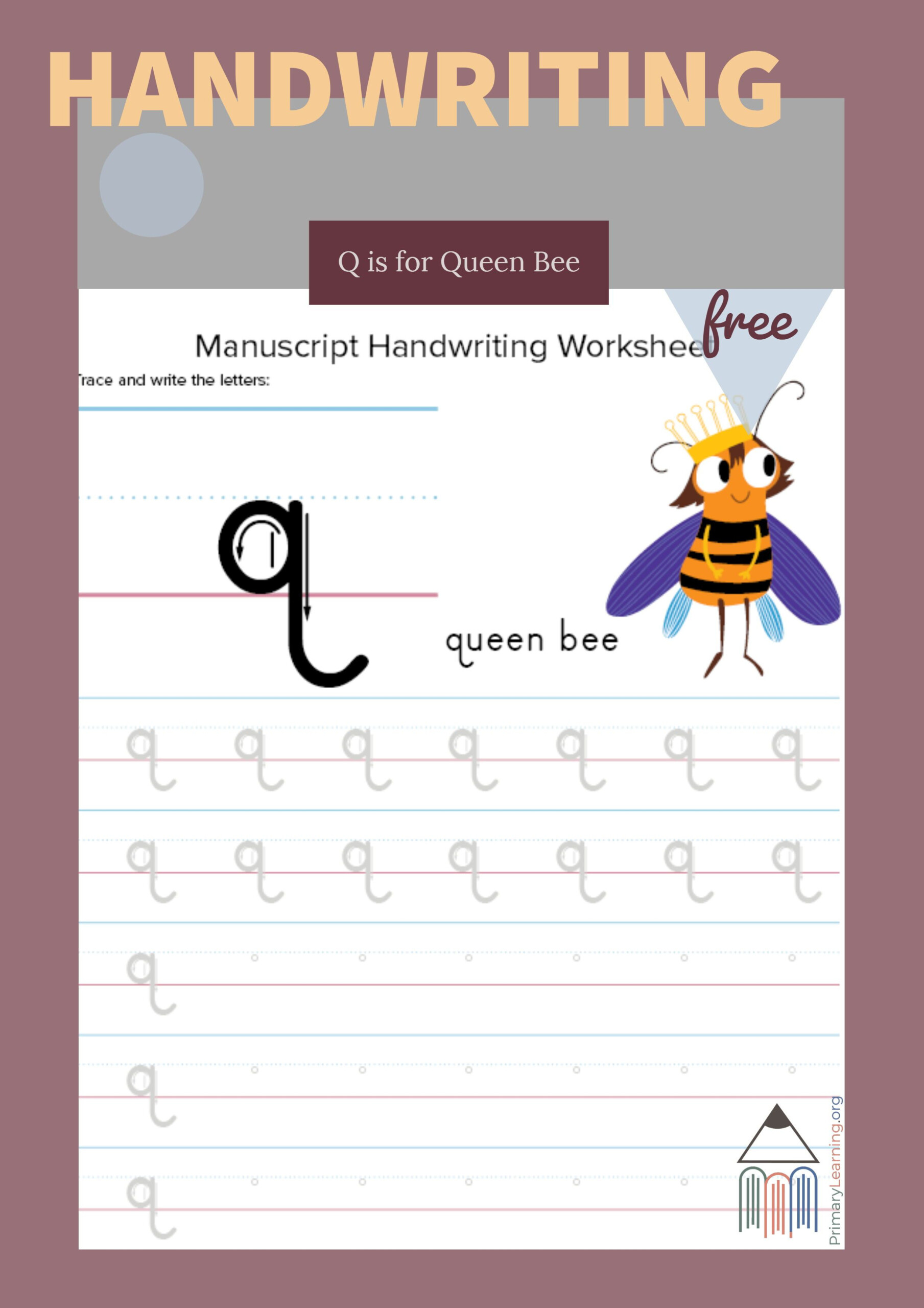 Tracing And Writing Letter Q | Free Homeschool Resources