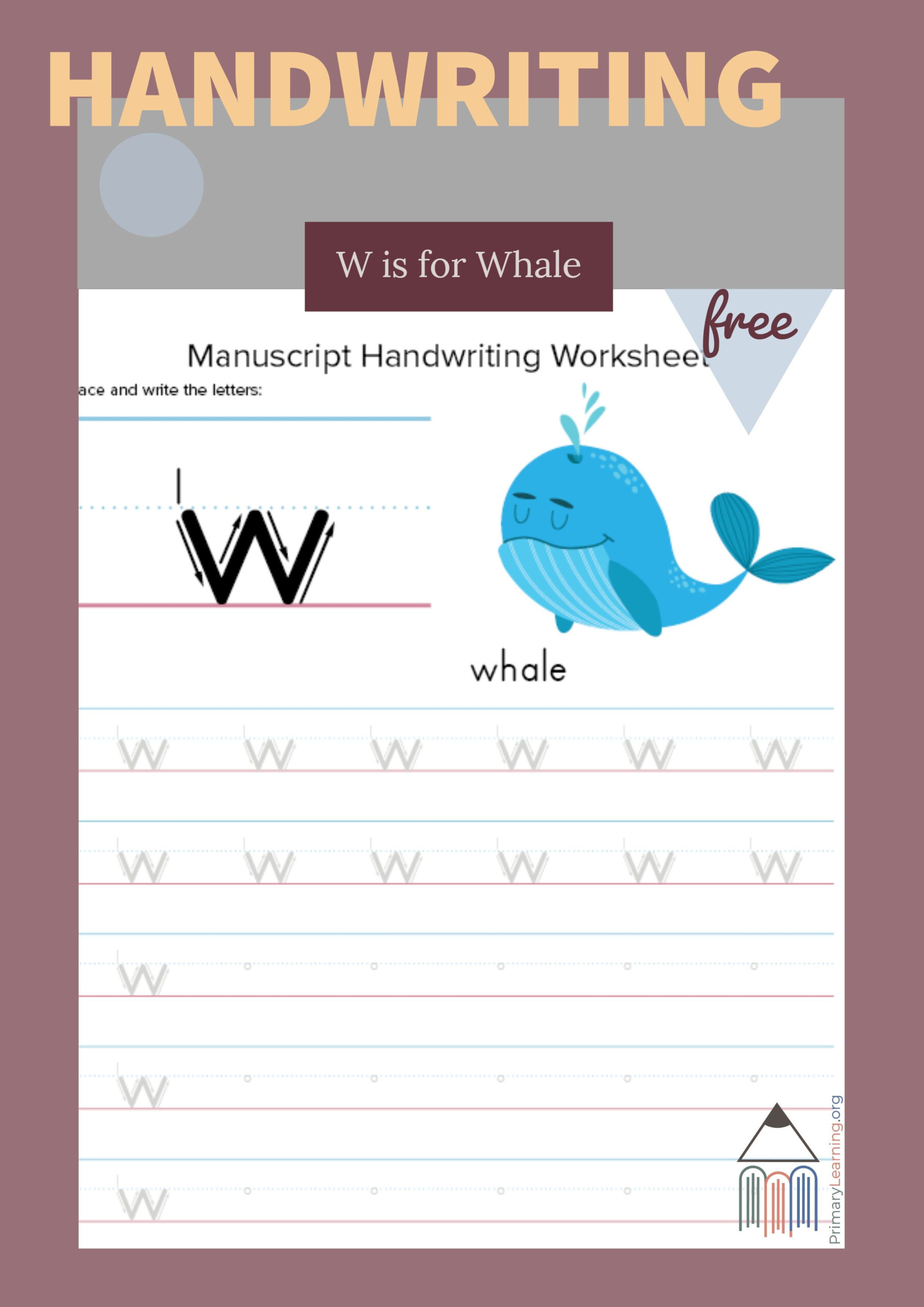 Tracing And Writing Letter W | Teaching Homeschool