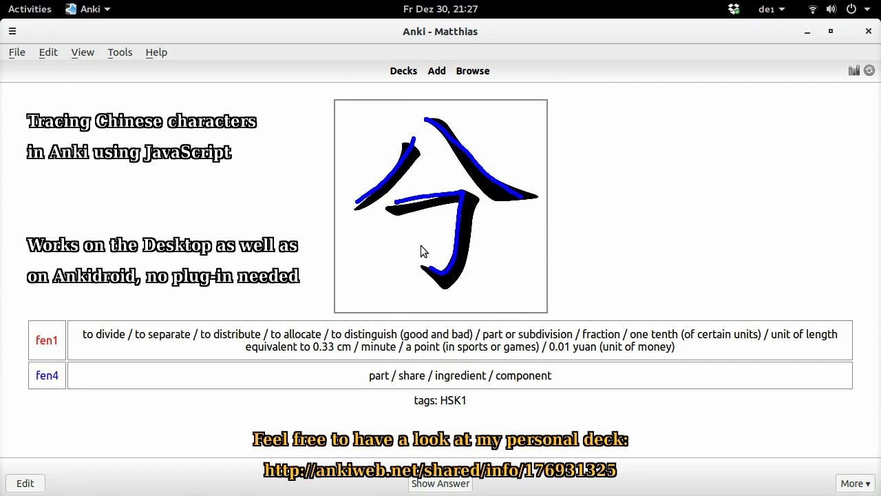 Tracing Chinese Characters In Anki Using Javascript
